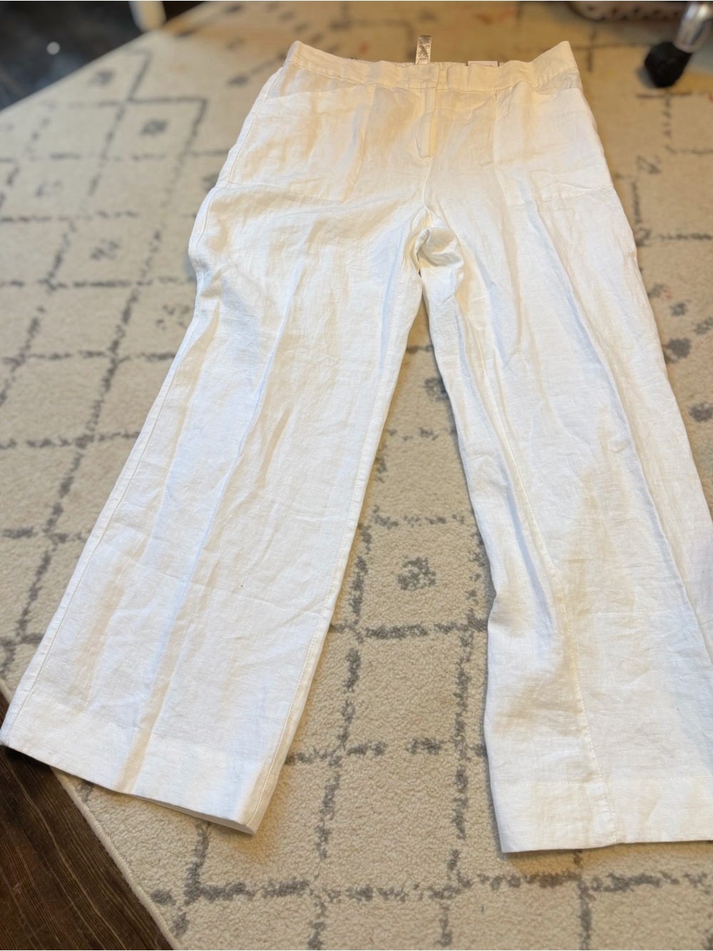 Chico's NWT White Linen Wide Leg Pants